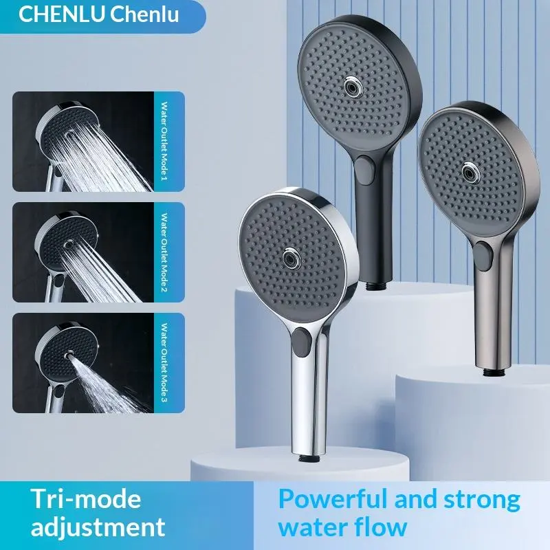 One Click Pause Push Button Anti Clog Shower